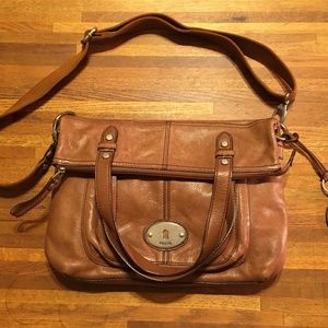 Fossil Leather Crossbody Messenger Bag